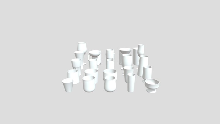 DropSet01_Glasses 3D Model