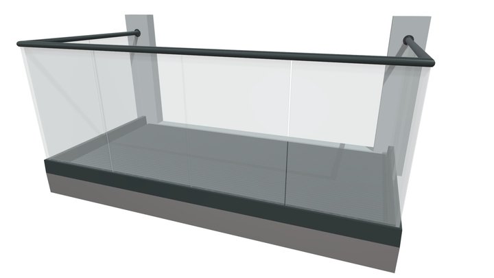 Clearview Structural Glass Balcony 3D Model