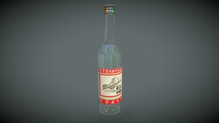 A soviet/russian vodka. Русская водка. 3D Model