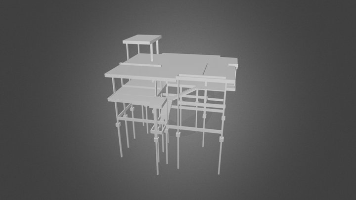 Projeto Estrutural - Residência Unifamiliar 3D Model