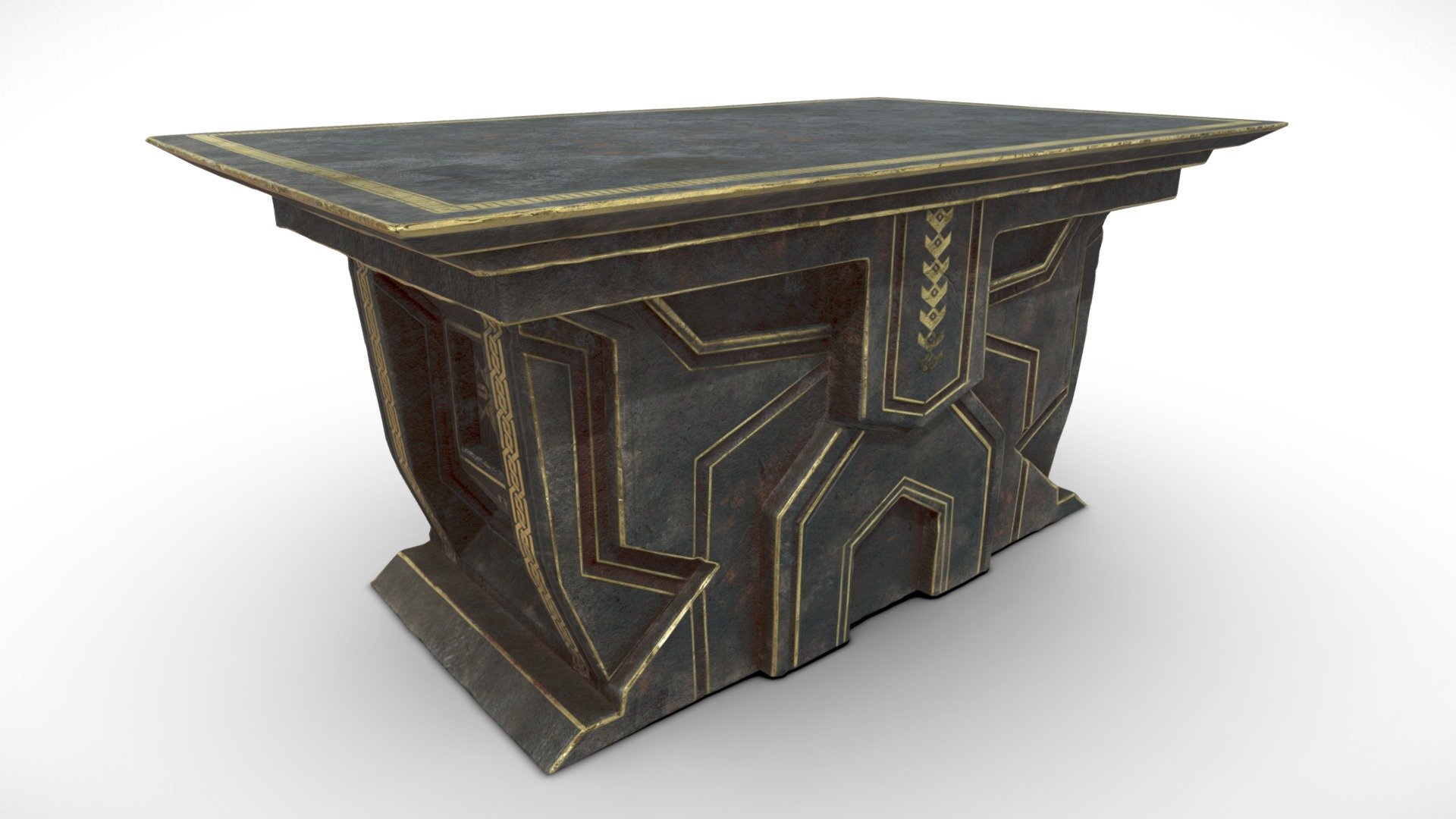 Dwarven Altar Table Medieval Buy Royalty Free 3D model by Etherion
