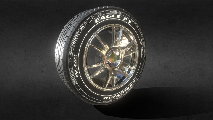 Tire and Rim 3D Model