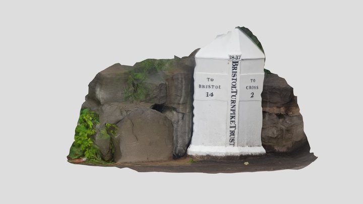 Milestone Shipham, Somerset A38 3D Model