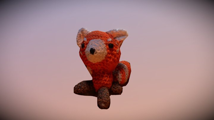 Crochet fox 3D Model
