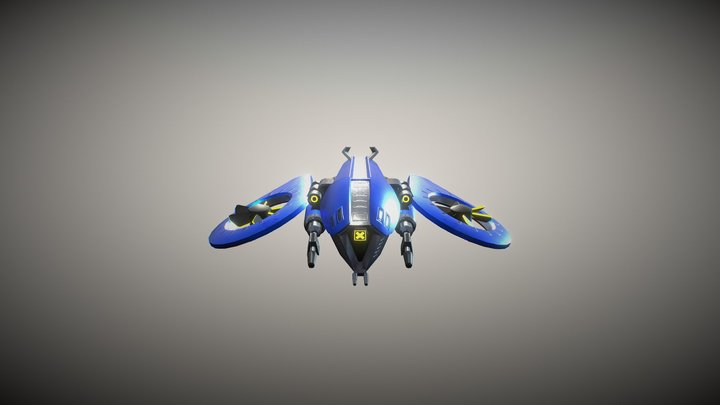 Machine gun Drone 3D Model