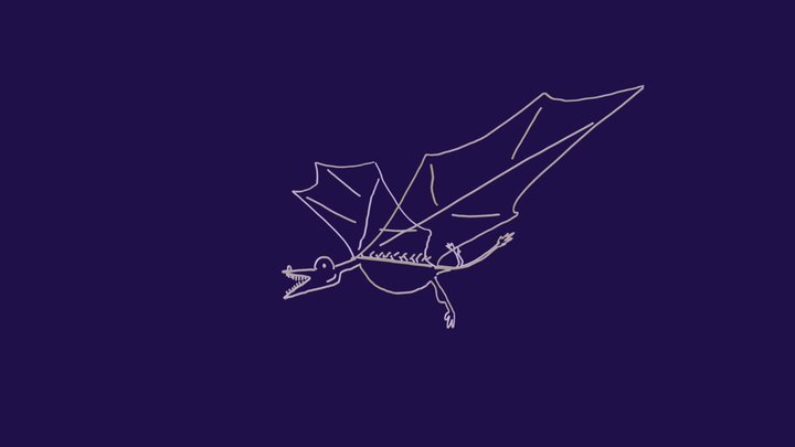 Doodle of a Dragon 3D Model