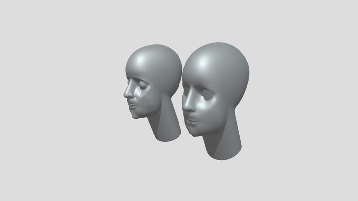 Forma Basica de cabeza + Retopologia - Oreja 3D Model