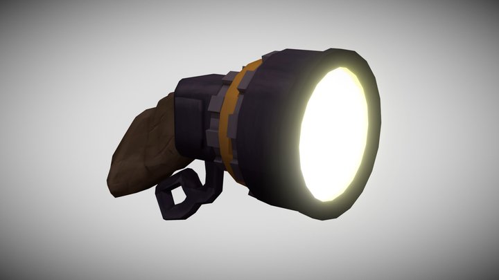 Flashlight Pistol 3D Model