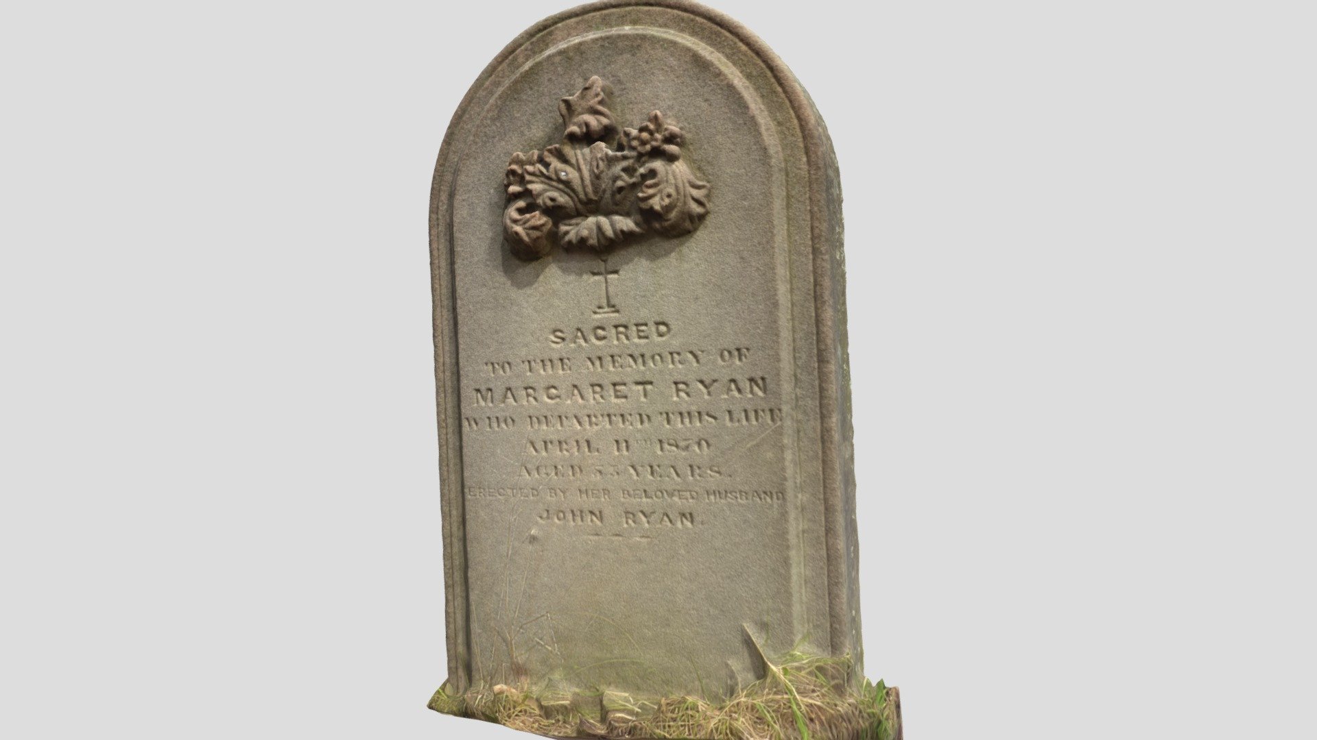 Carved headstone - St Patricks Parramatta.