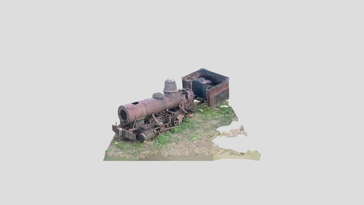 Rusted Train In Vieques 3D Model