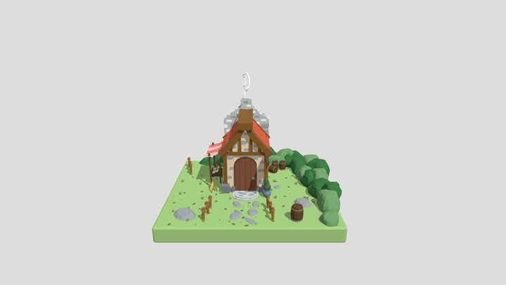 Simple Bakery Shop 3D Model