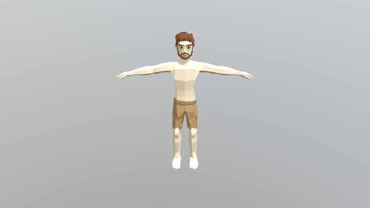 WIP Low Poly Human Character 3D Model