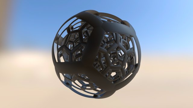 120-Cell in the Ball Model 3D Model