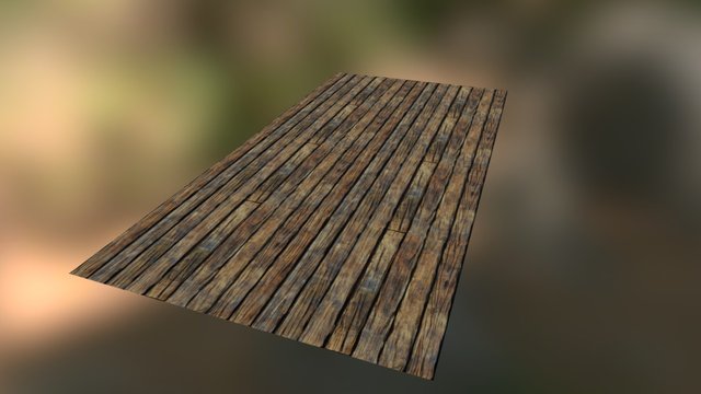 Wood Ground Texture 3D Model