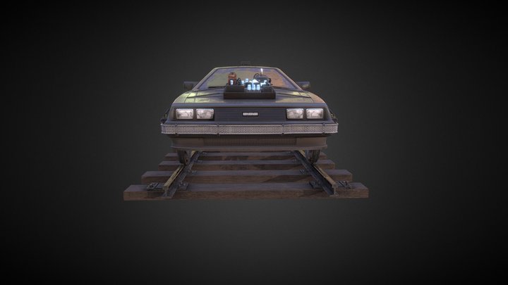 Delorean DMC-12 (BTTF-3) Railway Version 3D Model