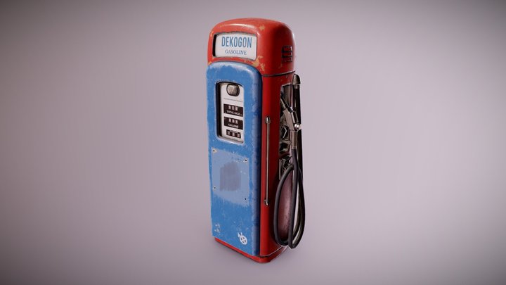 ATT - Old Gas Pump - PBR Game Ready 3D Model