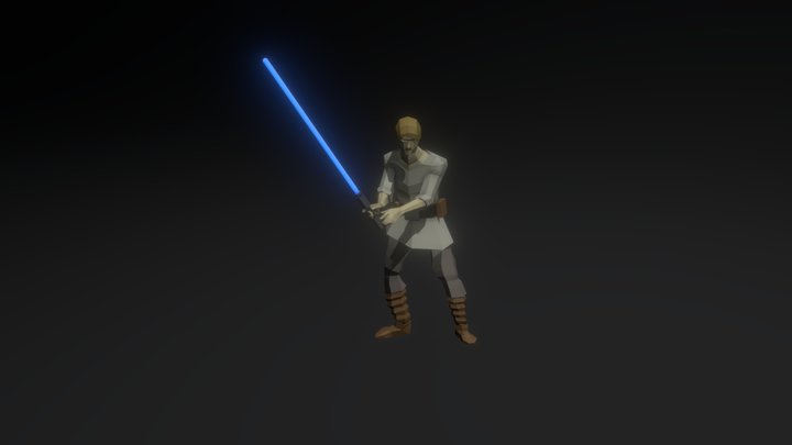 LowPoly Luke Skywalker 3D Model