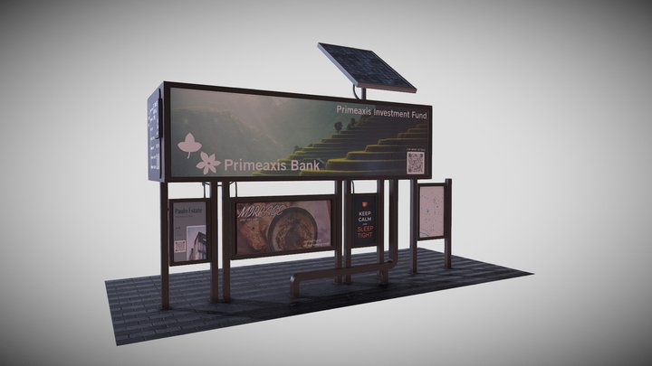Bus Station 3D Model