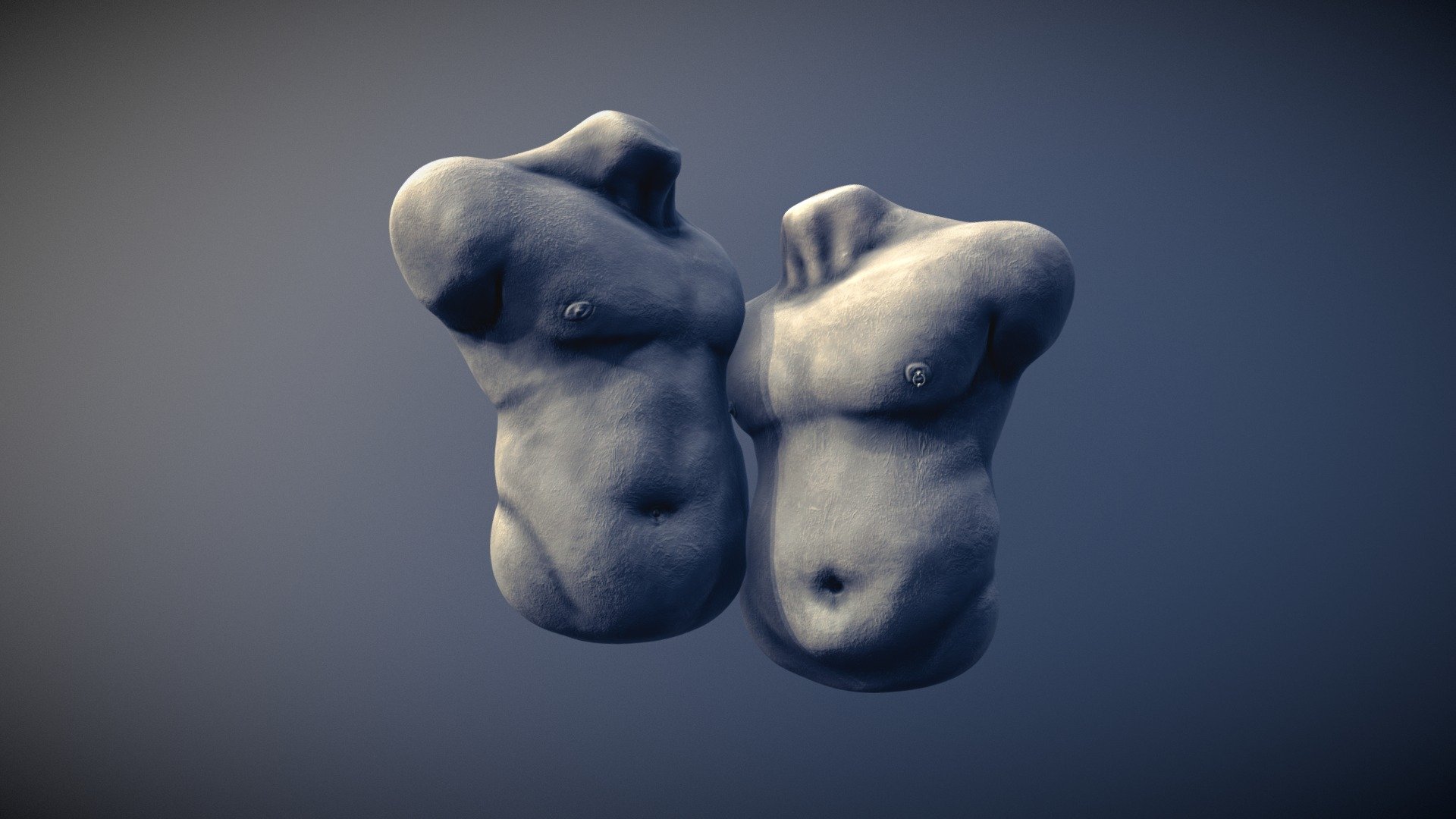 SculptJanuary18 Day 22: Male Torso