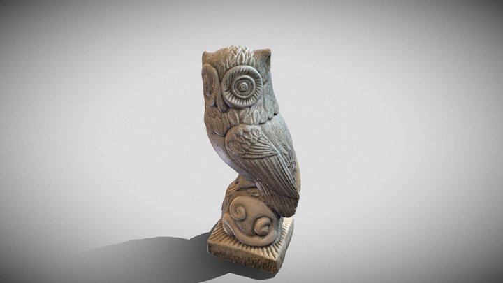 Owl Statue 3D Model
