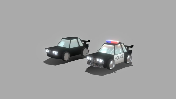 lowpoly cars 3D Model