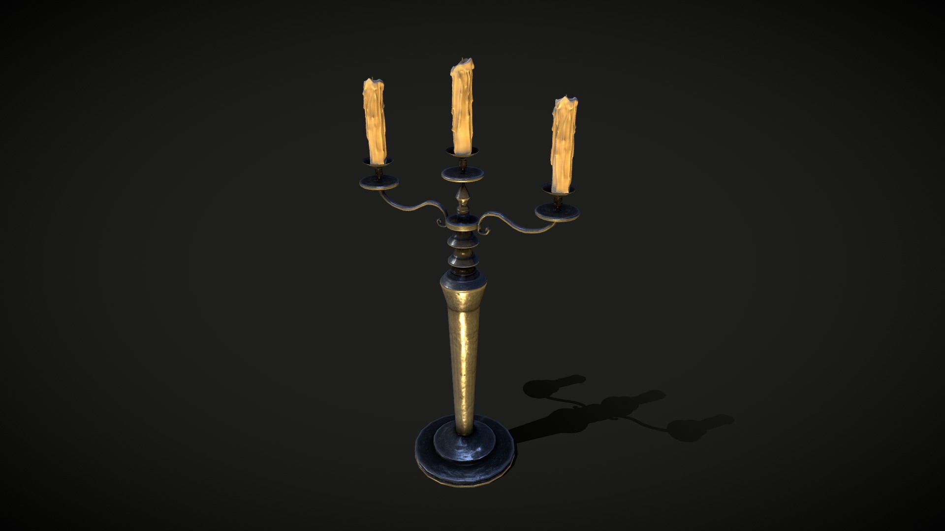 3D model Candelabra - This is a 3D model of the Candelabra. The 3D model is about a light bulb with a flame.