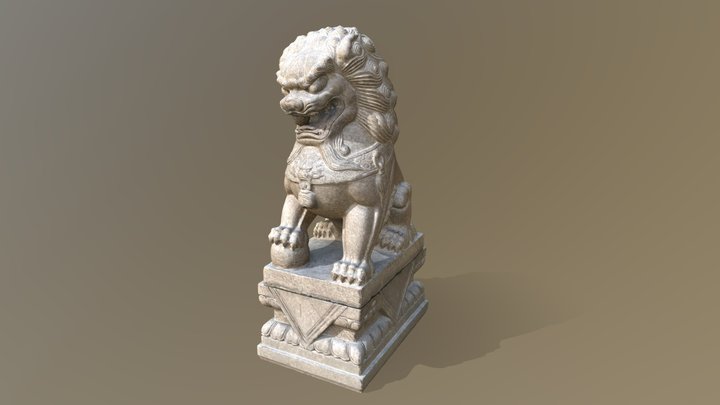 Chinese Lion / Китайский лев в Саду дружбы 3D Model