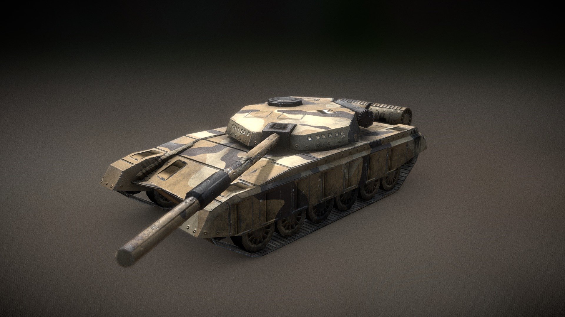 3D model Toony Series - Tiny Tanks - 6 color variants - game-ready