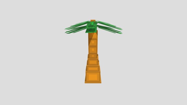 Low poly palm tree 3D Model