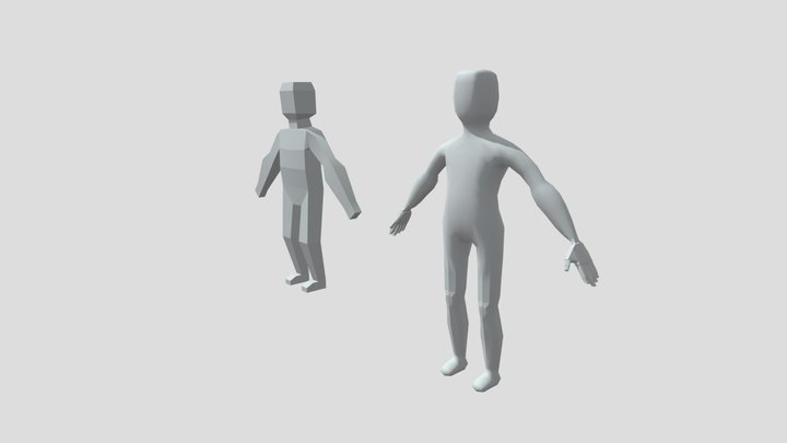 low poly humanoid model 3D Model