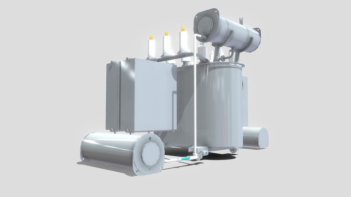 Sistema de llenado de transformador de potencia 3D Model