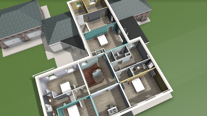 Drumagelvin House 2nd floor Plan 3D Model