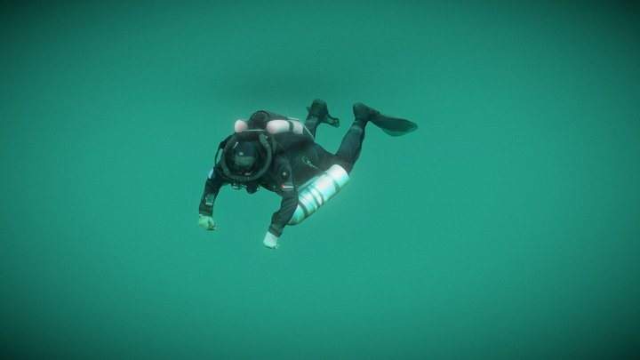 CCR diver 3D Model
