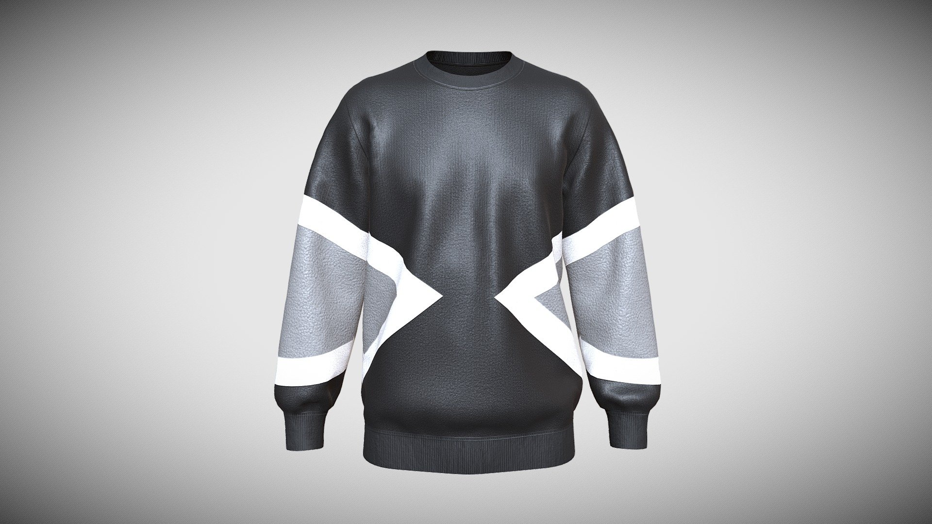 Mens Black And Gray Sweatshirt - Buy Royalty Free 3D model by Clothing ...