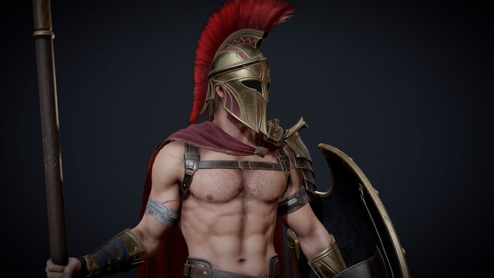 Spartan Hoplite 3D Model
