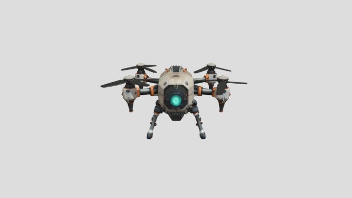 Sci-Fi Drone – Game Ready PBR 3D Model