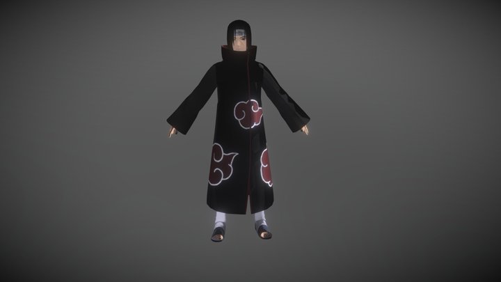 FREE  FIRE ITACHI UCHIHA BUNDALE FREE 3D Model