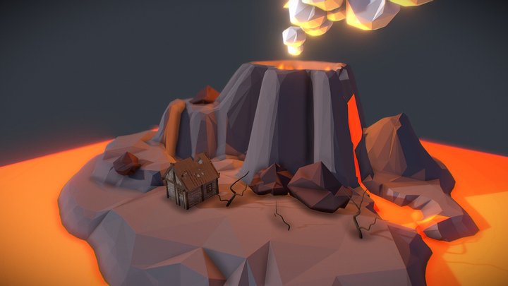the volcano 3D Model