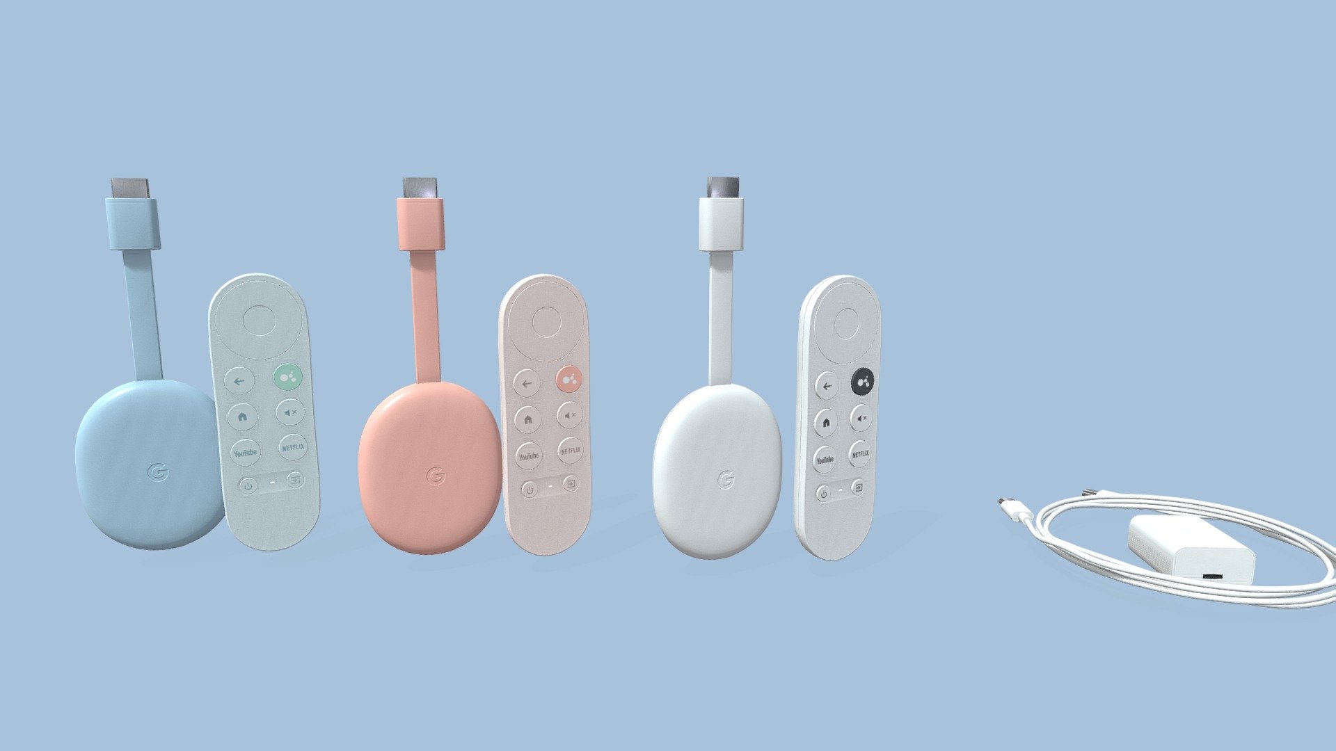 新品 Chromecast with Google TV 4K 色(Sky) Google Chromecast with Google TV 4К Media Streamer with