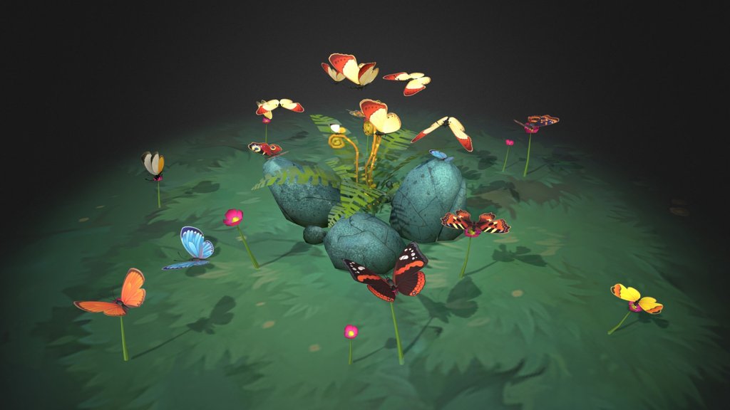 12 Animated butterflies