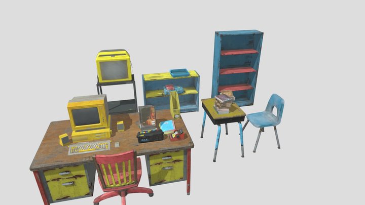 Poppy playtime school pack 3D Model