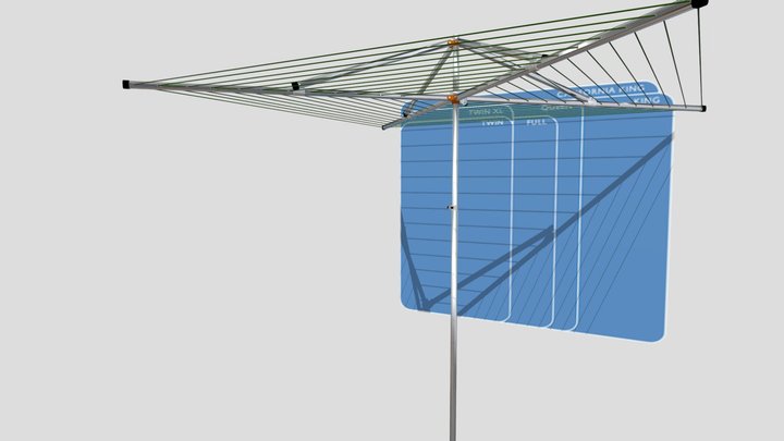 Breezecatcher clothesline HD4-270 scale 3D Model