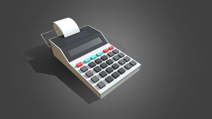 Low Poly Finance Calculator 3D Model