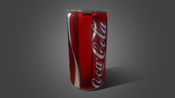 Aluminum can of Cola 3D Model