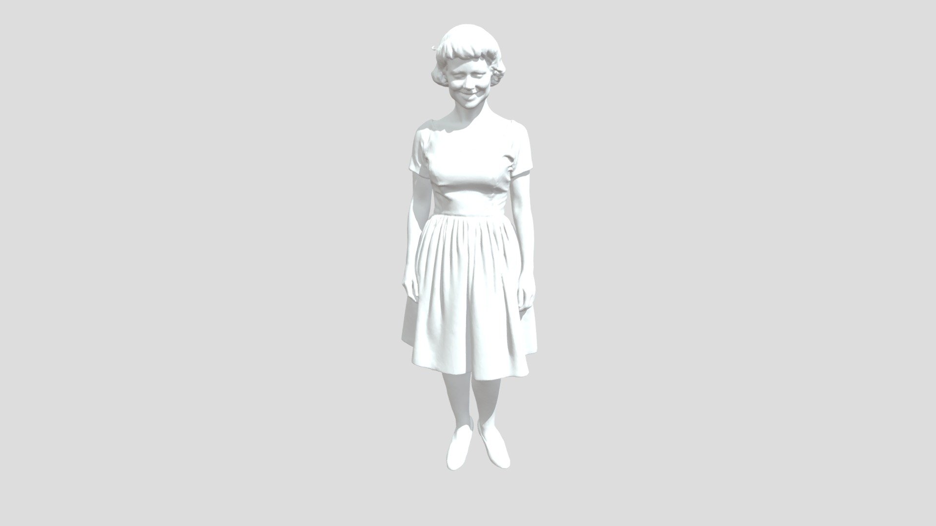 Lady in Floral Dress - Download Free 3D model by gustavomedeiroslionco ...
