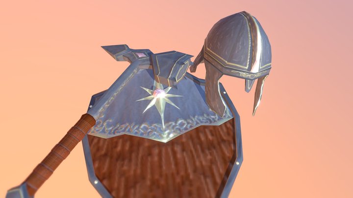 Fantasy Armor Props 3D Model