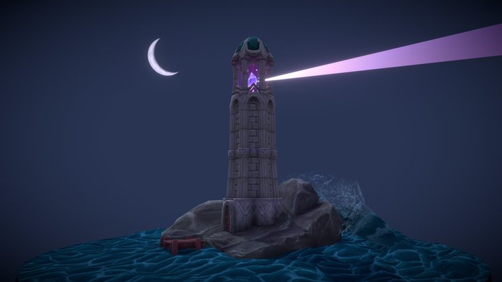 Night Elf Lighthouse 3D Model