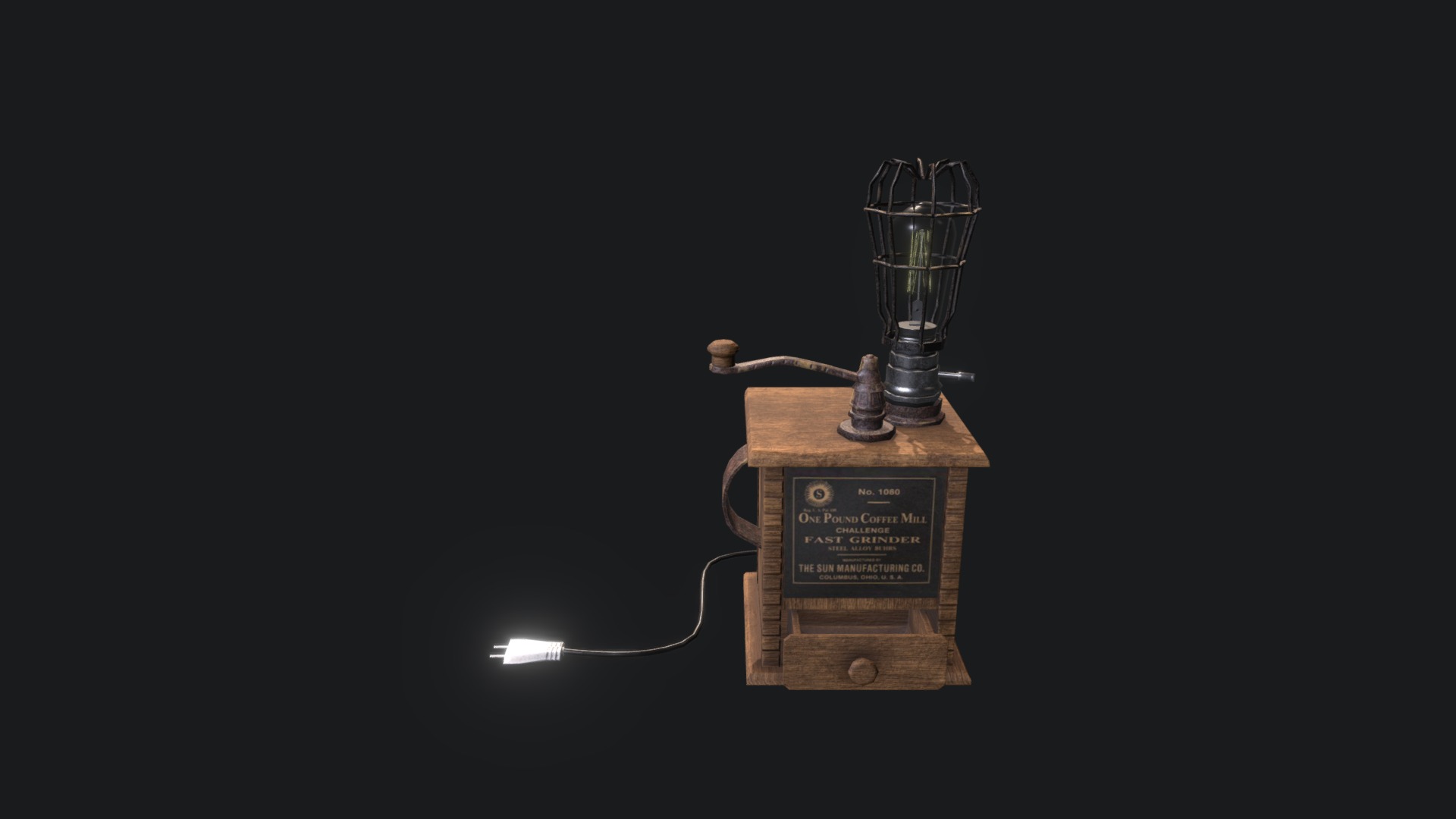 3D model Extra_SpLight02 - This is a 3D model of the Extra_SpLight02. The 3D model is about a trophy on a stand.