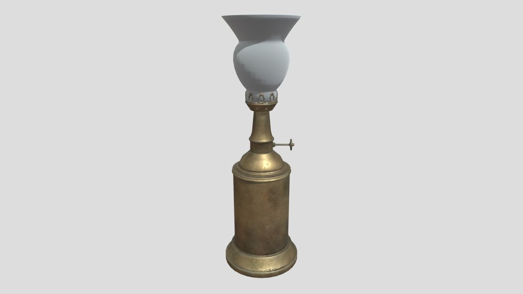 1800s Kerosene Desk Lamp