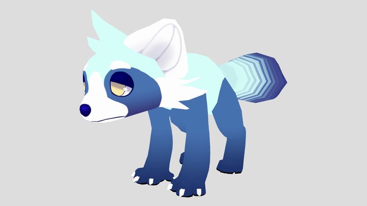 Pastel Red Panda 3D Model